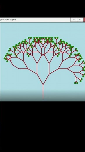 🌲 Python Turtle Tree Drawing | Beautiful Fractal Tree Coding Tutorial
