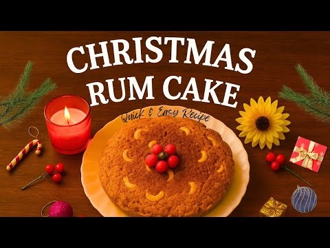 Quick & Easy Rum Cake Recipe | Instant Plum Cake | How to make Christmas Fruit Cake with Rum at Home