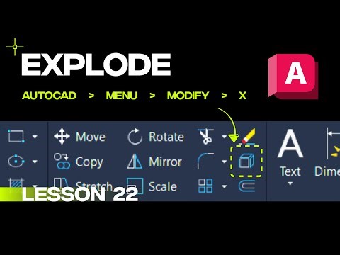 AutoCAD EXPLODE Tutorial | Lesson 22 | Learn EXPLODE Command in AutoCAD #AutoCAD #AutoCADTutorial