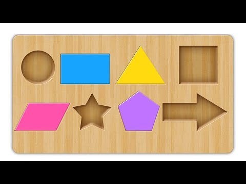 Learn Shapes with Wooden Shapes Blocks and Shapes Videos Collection for Children