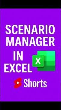 Excel Scenario Manager in 60 Seconds Best, Worst & Likely Case #shorts