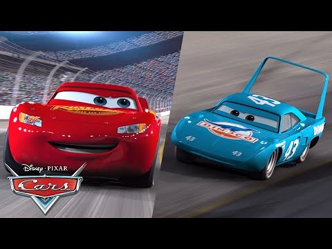 Lightning McQueen and Strip “The King” Weathers Compete for the Piston Cup! | Pixar Cars ‪@disneyjr‬