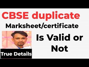 cbse duplicate marksheet / certificate valid or not class 10&12 / cbse marksheet lost/ cbse update