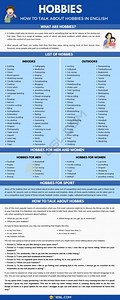 Talking About Hobbies | List of Hobbies for Men and Women • 7ESL