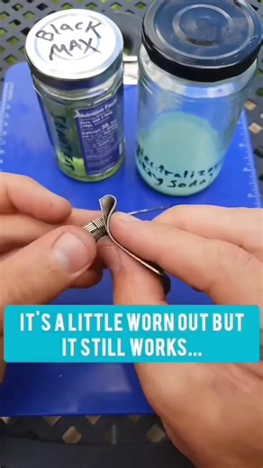 Here's a quick lesson on how to use Black Max to oxidize a sterling silver wire wrap ring. Unlike Liver of Sulphur, Black Max does not need to be heated and can be reused many times. After dipping the ring into the Black Max, neutralize the reaction by dipping the ring into a minute of baking-soda and water. Finish it off by polishing with a plastic scouring pad and finally a polishing cloth like sunshine cloth or an equivalent. Then you're done. :) | Charles Fultz