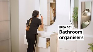 3.5K views · 22 reactions | A clean bathroom doesn’t just mean neat floors; it also means neat organization! From little things like toothbrushes to big bottles of shower gels - make sure everything is within an arm’s reach with the GODMORGON. Find these tips and more here: https://bit.ly/3QK4S9Q To watch more IKEA 101, click here: https://bit.ly/3S1EEko | IKEA | Facebook