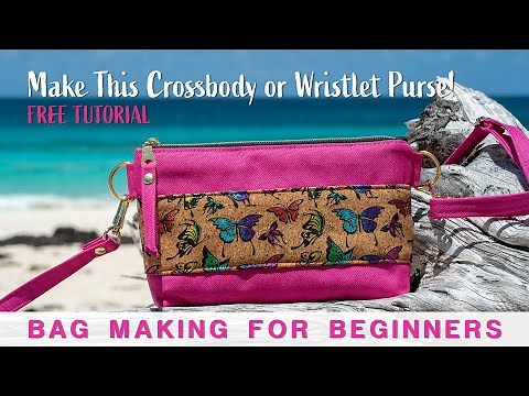 Bag Making Tutorial - Easy Zipper Purse Sewing Pattern For Beginners - Wristlet - DIY Purse