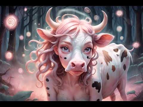 Girl in Furry Cow TF Female Animal Transformation 🐄✨ Fantasy art