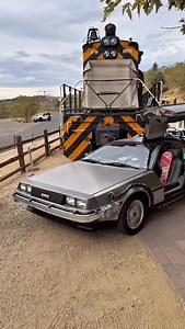 5.9K views · 2.7K reactions | The @deloreanrental Time Machine and the screen used 1059 Locomotive that destroyed the Delorean at the end of Back to the Future III   | Delorean Rental | Facebook