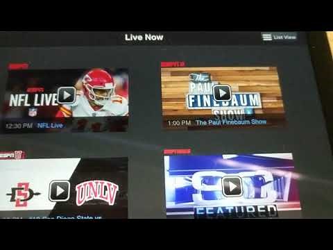 Setting up WatchESPN on iOS