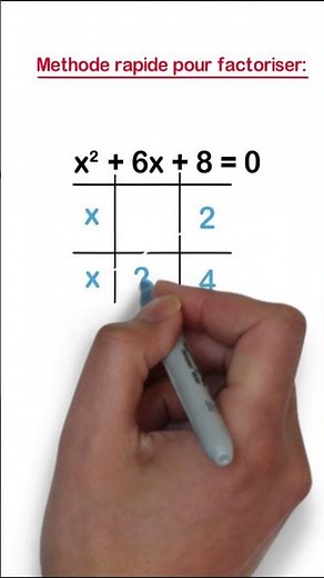 Methode ultra rapide pour factoriser ! #maths #factorisation