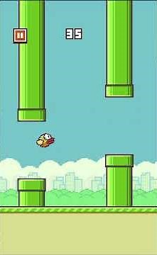 Flappy Bird gameplay: Score 75
