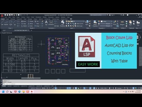 ''BLOCK COUNT LISP'' LISP FOR COUNTING BLOCK WITH TABLE WITH DETAILS (TRICKS FOR BEGINNERS)