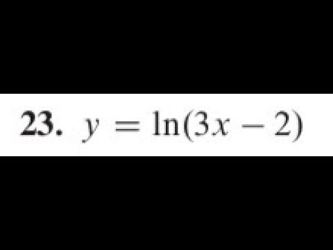 find the derivative of ln(3x-2)
