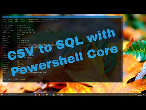 How to Import csv to SQL Server with Powershell Core