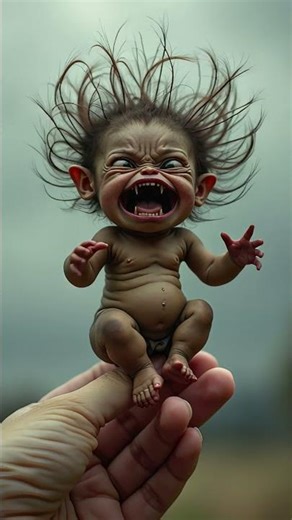 Baby Screams So Hard Its Face Tears Open 🌬️💀 | SQUALLMAW #tinyterror #horror #creepy