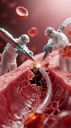 🧬 Nanobots at Work: Microscopic Surgery Inside a Blood Vessel! 🩸🔧
