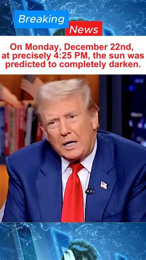 On Monday, December 22nd, at precisely 4:25 PM, the sun was predicted to completely darken. #usa #breaking #news #usa🇺🇸 #sun