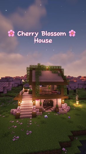 Audiauna (@audiibee) - How to Build a Cute Cherry Blossom House in Minecraft