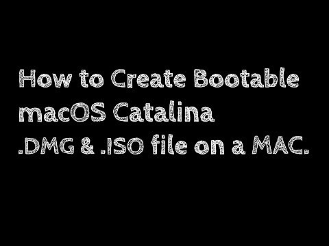 How to Create Bootable macOS Catalina ISO & DMG file on a MAC