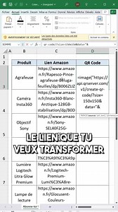 537K views · 3.1K reactions | Qui a dit qu’il était impossible de créer des QR Codes sur Excel ? 盧 Tout ce dont tu as besoin, c’est d’utiliser la fonction IMAGE et de faire appel à une API qui transformera tous tes textes en QR Code ! Pour faire ça, 1- Ecris =IMAGE( 2- Saisis l’url suivante entre guillemets : " | Dimby Rakotomalala | Facebook