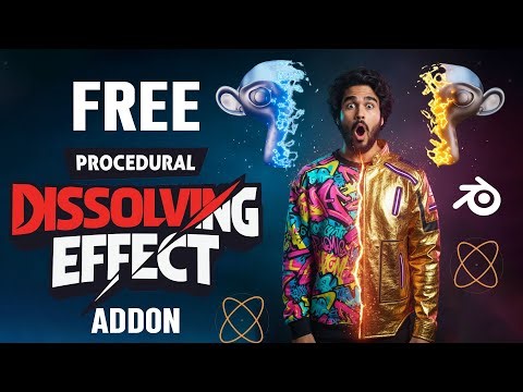 Procedural Dissolving Effect (PDE) – Free Blender Add-on Reveal