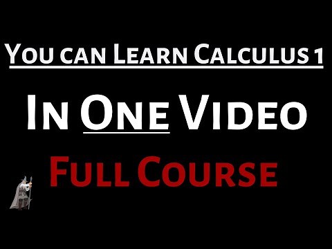 You Can Learn Calculus 1 in One Video (Full Course)