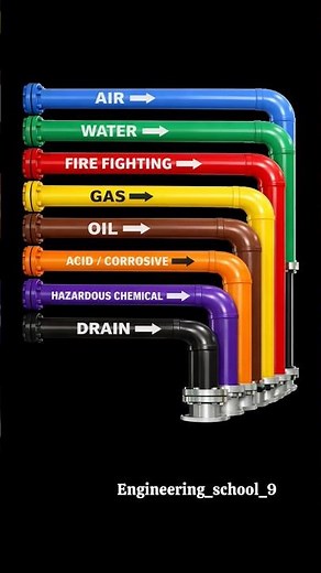 Industrial Pipe Color Codes Explained | Air, Water, Gas & Oil Lines Pipe Color Coding in System