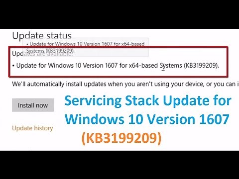 KB3199209 - Servicing stack update for Windows 10 Version 1607
