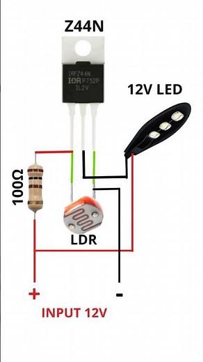 DIY 12V Night Light with IRFZ44N & LDR - Easy & Efficient | ideaX