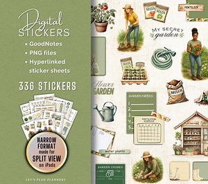GARDENING STICKERS Goodnotes and PNG Summer Vegetable and Herb Garden Spring Flower Garden Planning Digital Planner Stickers for Plant Lover - Etsy