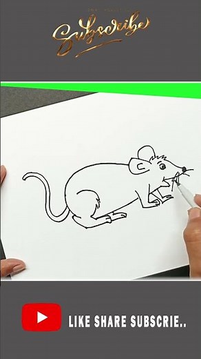 Cute Mouse Drawing | Easy Mouse Drawing for Kids | Step by Step Animal Drawing