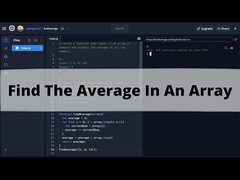 How To Find The Average From The Array (Javascript Easy Algorithm Problem)