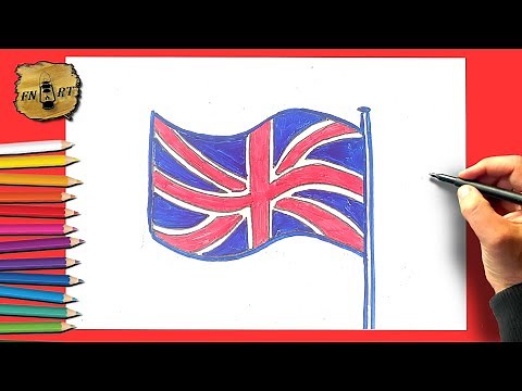 How to draw the british flag step by step