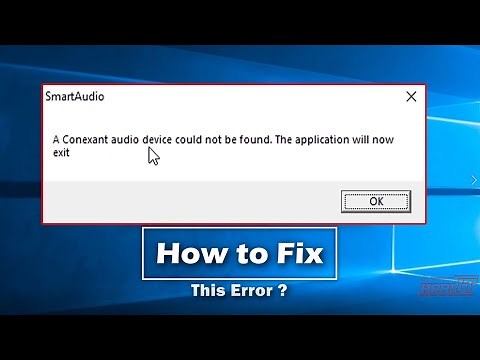 [SOLVED] Smart Audio Popup Error - A Conexant audio device could not be found