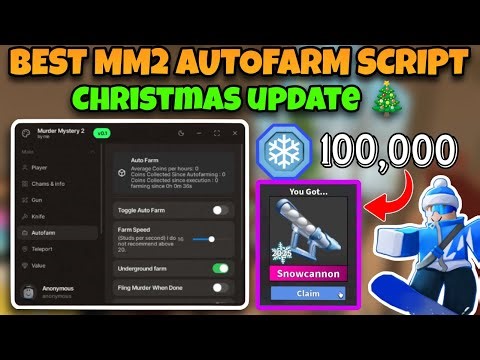 Best mm2 autofarm script Christmas update🎄| keyless | direct link - pastebin