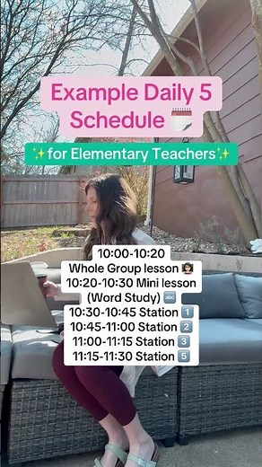 Daily 5 Schedule for Elementary Teachers | Sample Literacy Block