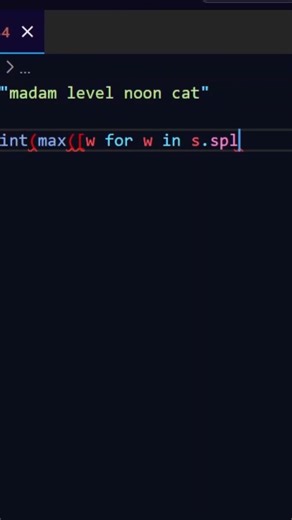 Find longest palindrome word using Python #coding #python #programming