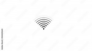 Wireless signal icon, Wifi icon animated, Radio wave signal Stock Video