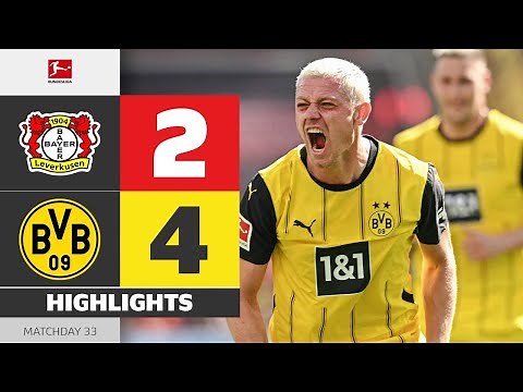 HUGE Step Towards UCL! | BAYER 04 LEVERKUSEN - BORUSSIA DORTMUND | Highlights | MD 33 – 2024/25