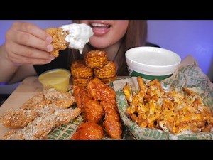 ASMR WINGSTOP MUKBANG CRISPY TENDERS VOODOO FRIES & CAJUN CORN *NO TALKING*