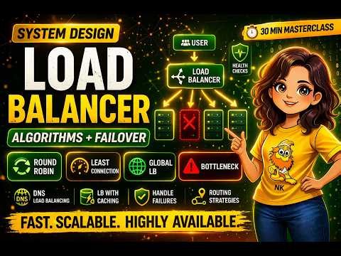 Load Balancer System Design | Algorithms, Failover, DNS & Global Routing Explained