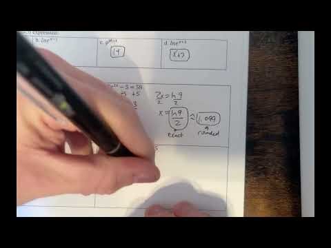 Lesson 9.5 Examples #3B and D Solving Natural Base and Log Equations