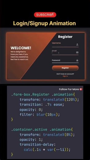 Login / Signup Animation 🔐✨ | Modern UI Design using HTML & CSS | Coding With Saurabh #learntocode