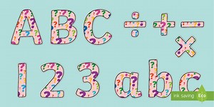 Question Mark Display Lettering