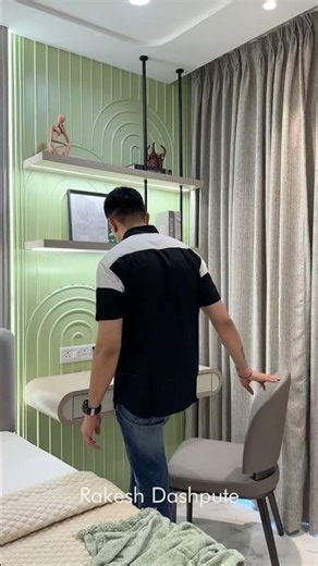 Stylish Master Bedroom with Modular Study Table & Dressing Area