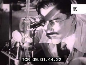 1930s Scientists at Work in Laboratory, Science, Research, Archive Footage