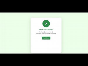 Order Success Page with Delivery Progress Animation using HTML, CSS & JavaScript
