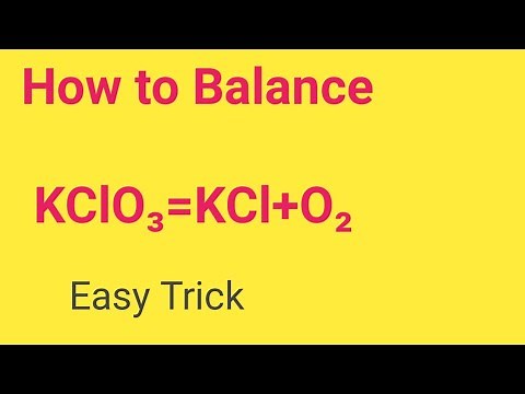 KClO3=KCl+O2 Balanced Equation||Potassium chlorate decomposes into Potassium chloride and Oxygen
