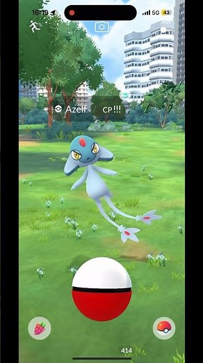 Use Safari ball for Mighty Azelf in Pokémon Go Wild Area 2025, CP very high!!! #pokemongo #pokemon